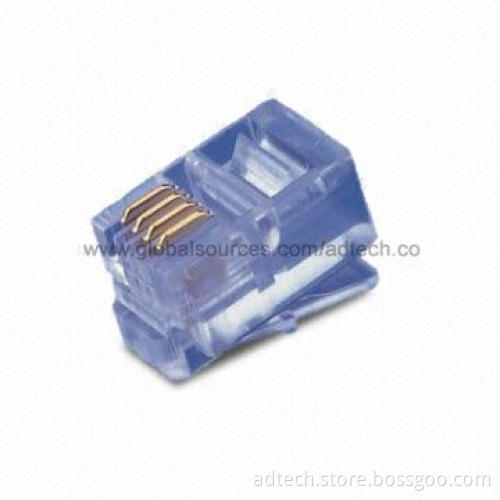 UL Approved 4P4C Modular Plug, Easy to Use, Supports RJ45 Keytone Jack